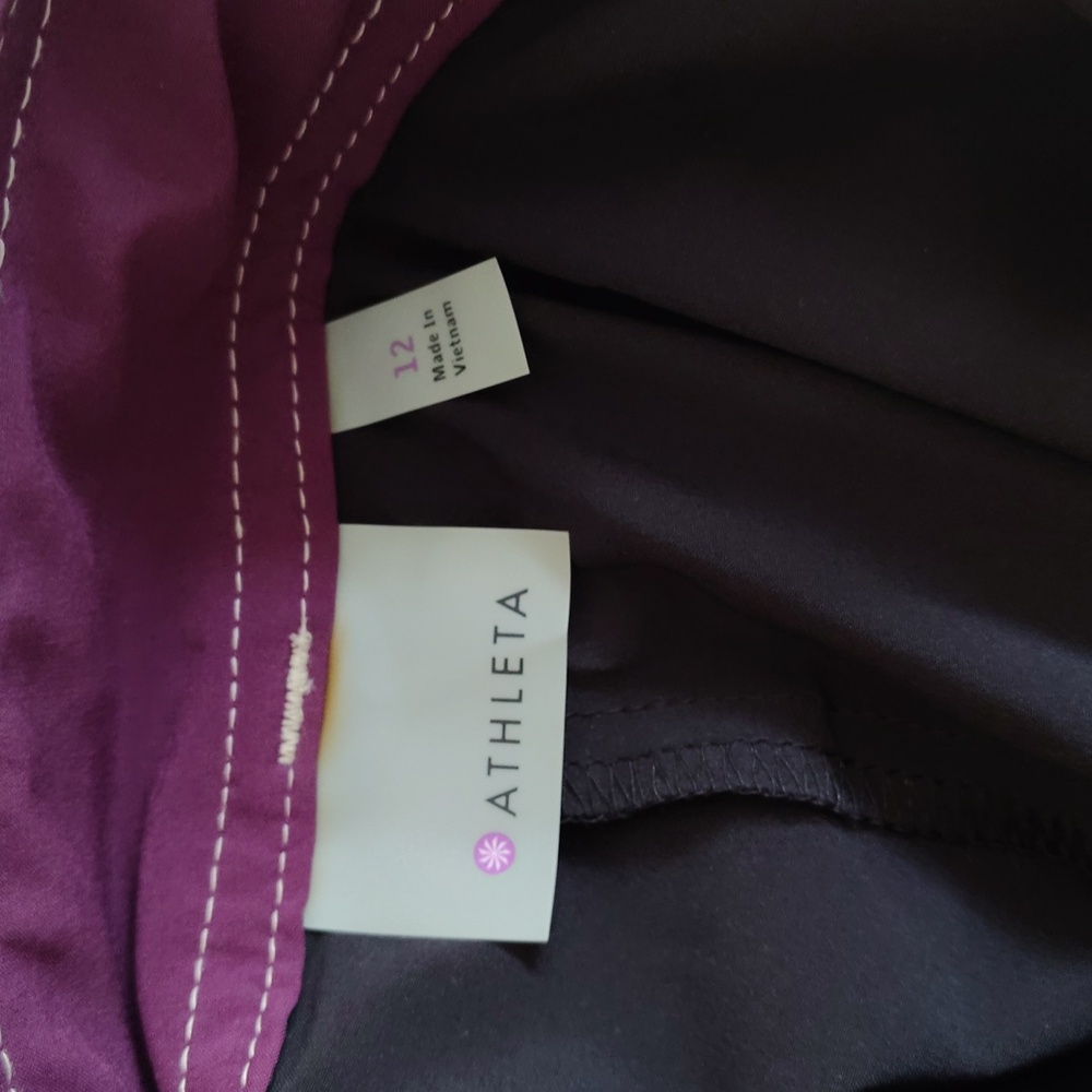 Athleta Whatever Black Pleated Skirt Skort Size 12 - Picture 13 of 16